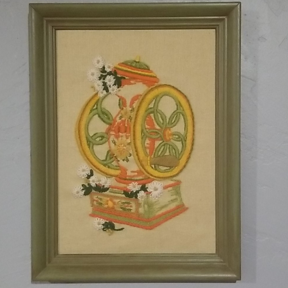 1970s Framed Crewel Art